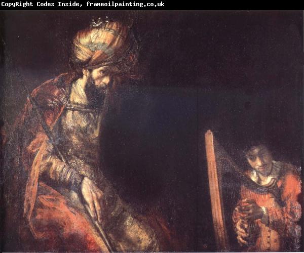Rembrandt van rijn David Playing the Harp before Saul